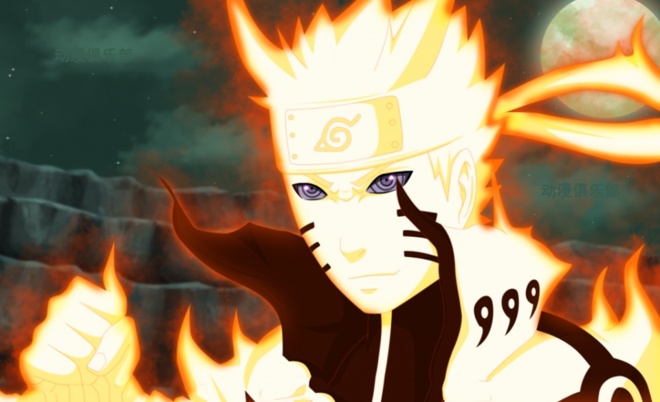 火影忍者当鸣人开启瞳术眼睛后轮回眼太邪恶转生眼最帅气