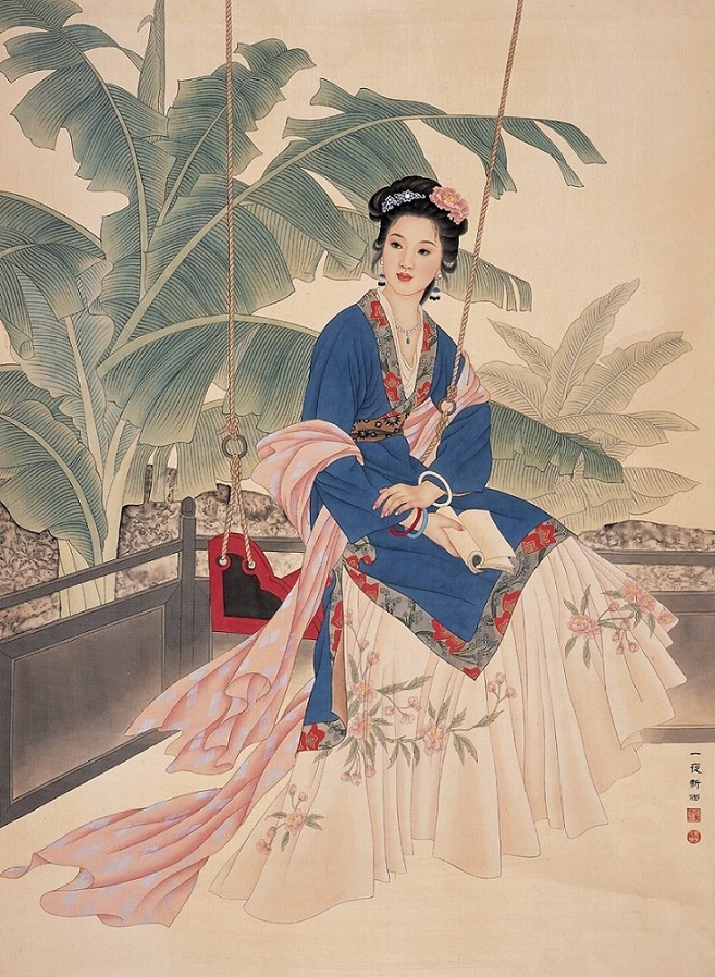 王美芳:当代工笔人物画名家,画作流光溢彩,美不胜收