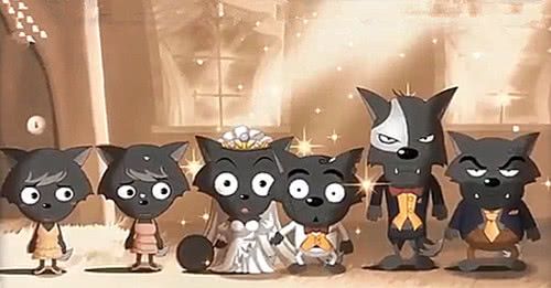 还以为灰太狼的帽子是人物设定直到发现结婚照原因竟是红太狼