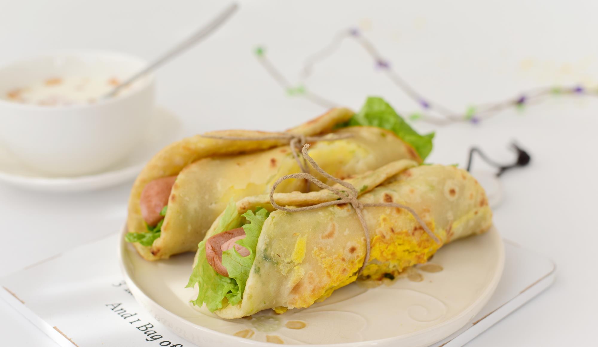 学会这一招大饼加鸡蛋特别柔软