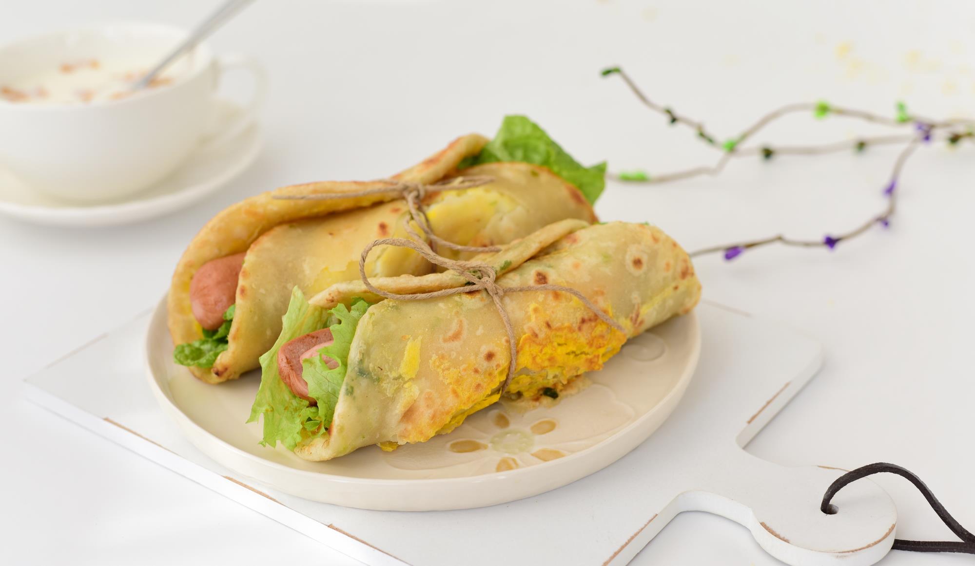 学会这一招大饼加鸡蛋特别柔软