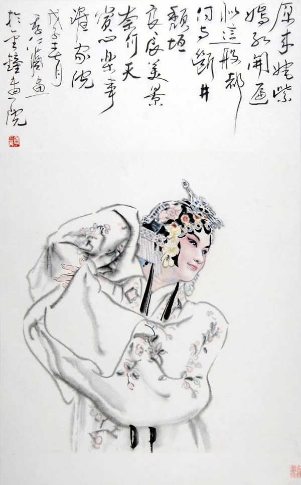 季仁葵绘画作品《梨园曲》系列欣赏