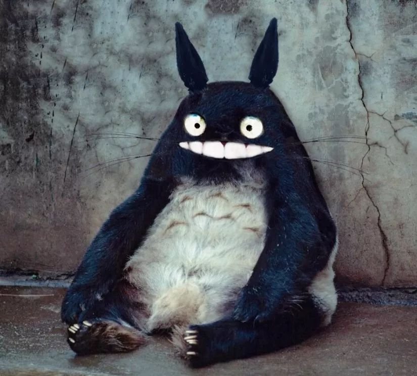 吉卜力动画角色写实化,龙猫长相诡异,红猪成历史书人物