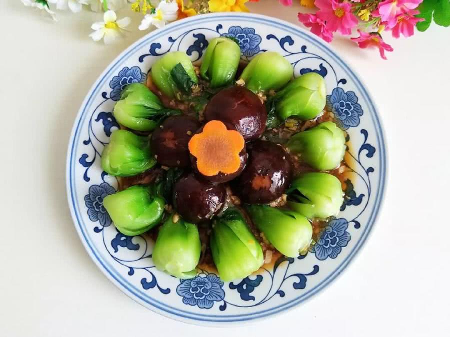 香菇油菜好吃又简单易上手的家常菜