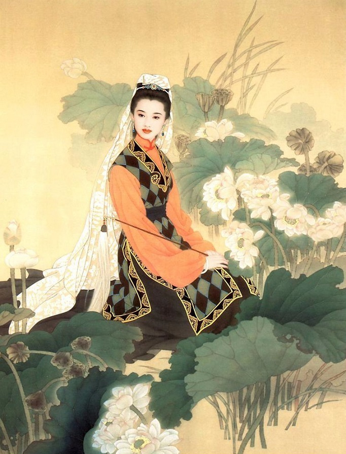 王美芳:当代工笔人物画名家,画作流光溢彩,美不胜收