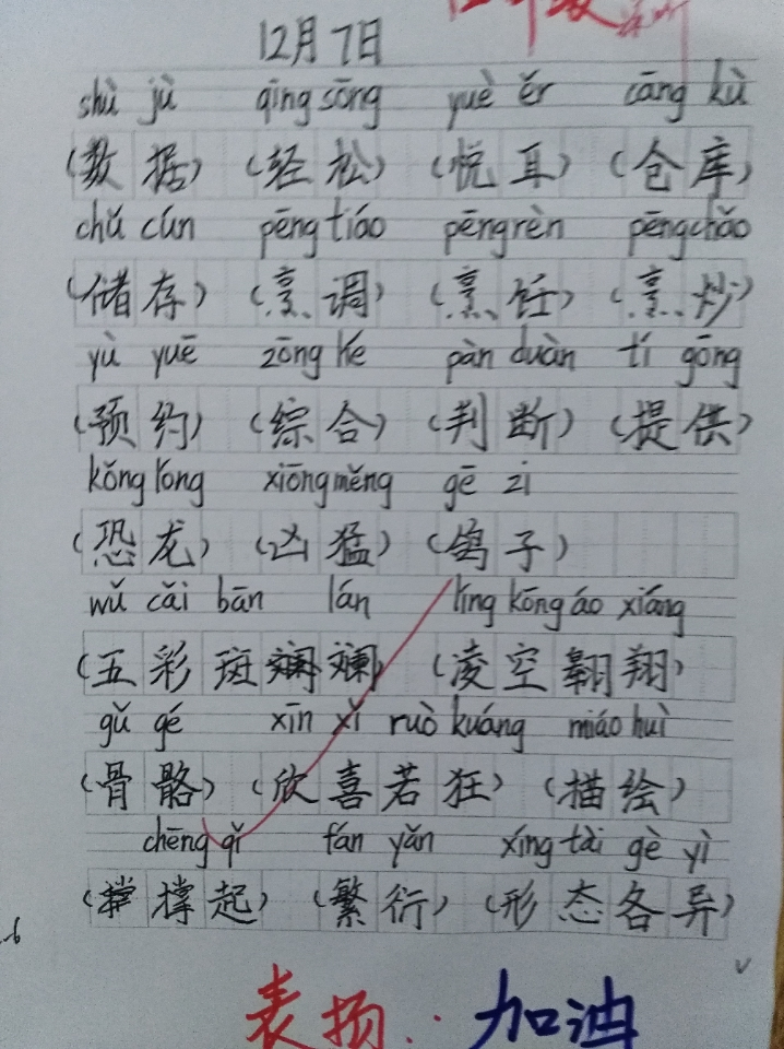 小学生语文作业看了真舒服,字迹如同印刷体,老师:学习的榜样
