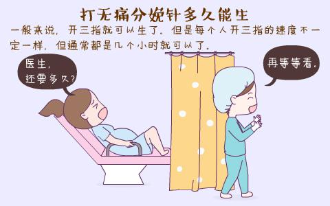 打无痛分娩针多久能生