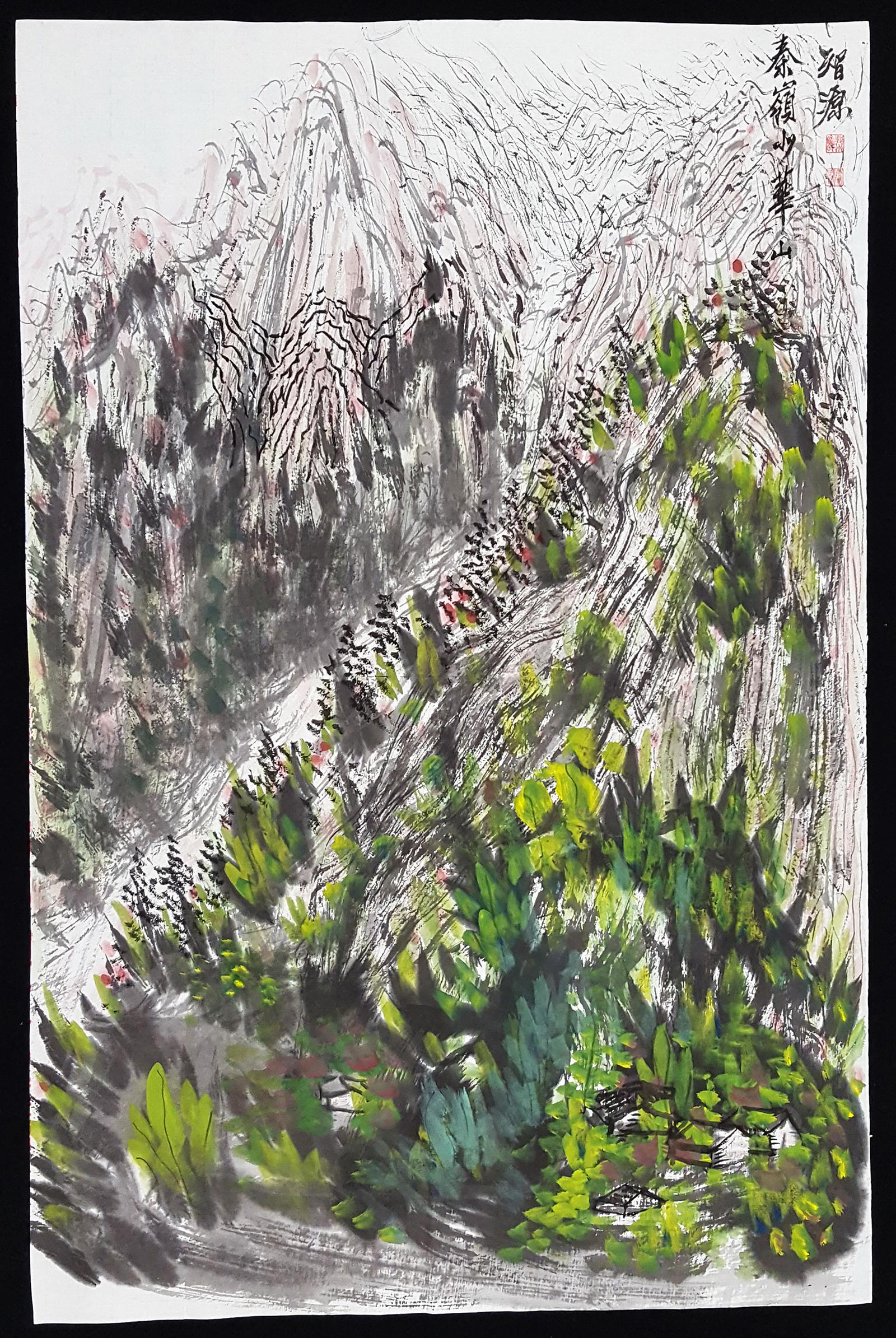 国画《秦岭颂》焦智源先生意象水墨画系列作品