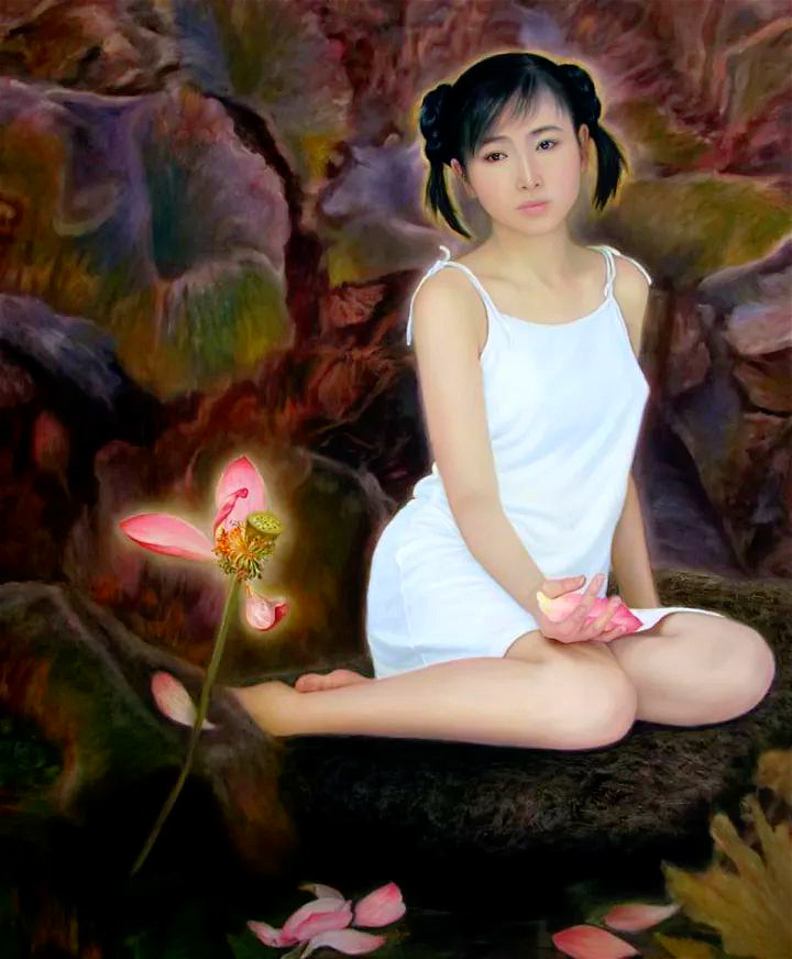 为了表现人与自然,美女与野兽的画面和艺术效果,他想把美女画成写实的