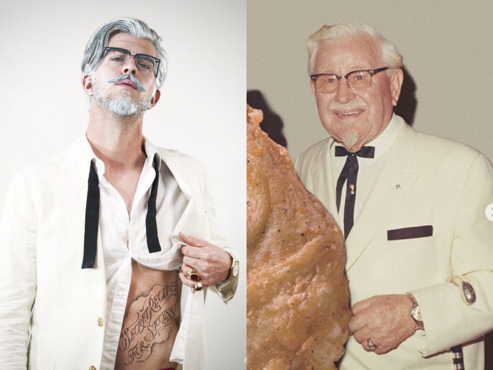 肯德基公开最新上校照老爷爷变猛男