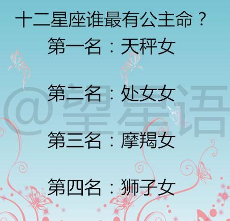 十二星座谁最有公主命十二星座如何处理压力