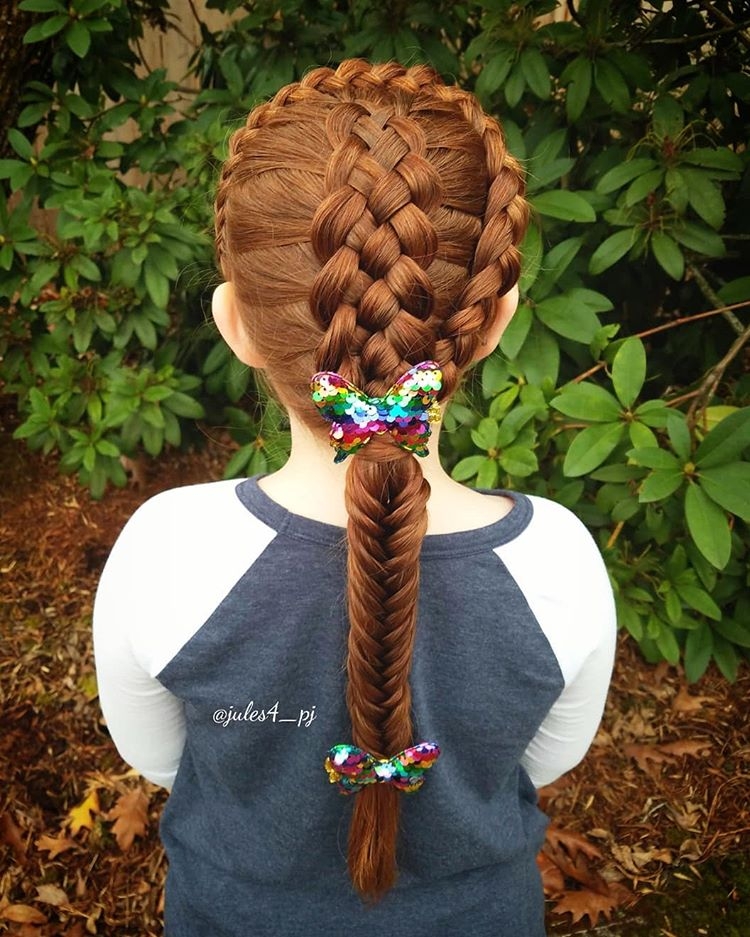 儿童编发发型简单最美喜欢编发来收图