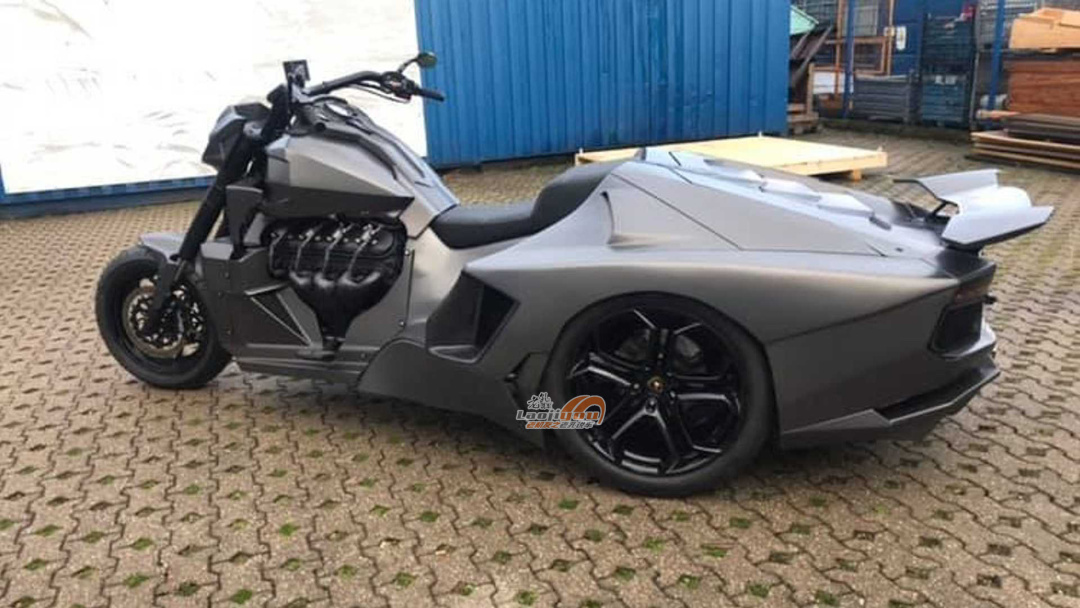 兰博基尼三轮摩托车现身,6.2l排量,v8引擎,455匹马力的怪兽