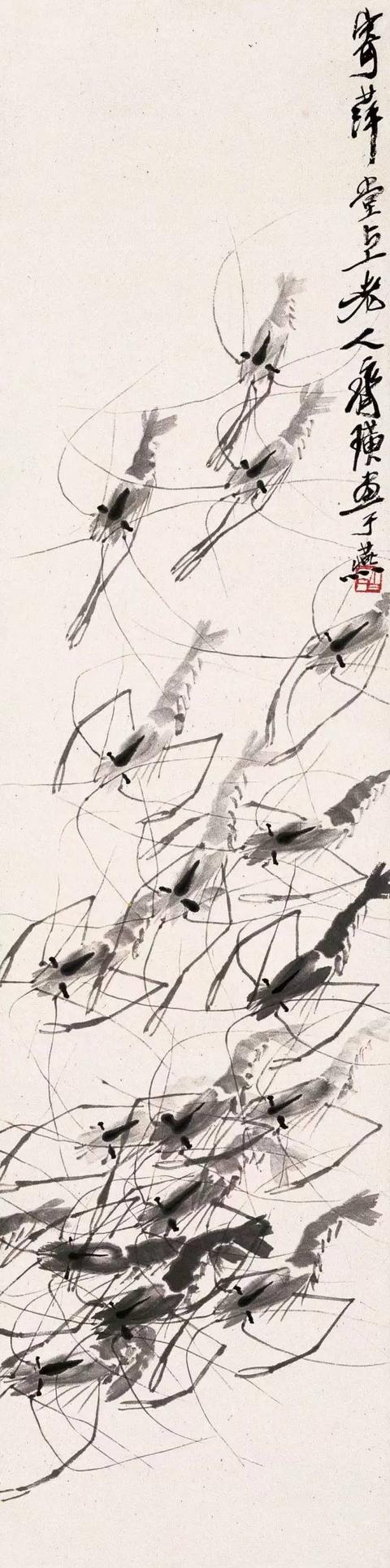 孙媳朴喆和齐白石pk虾画:她的画要价1万,他的曾拍过亿,差啥?