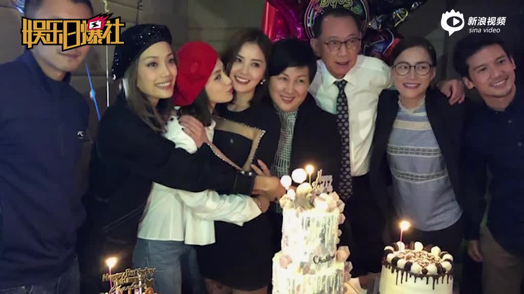 阿娇携男友为阿Sa庆生