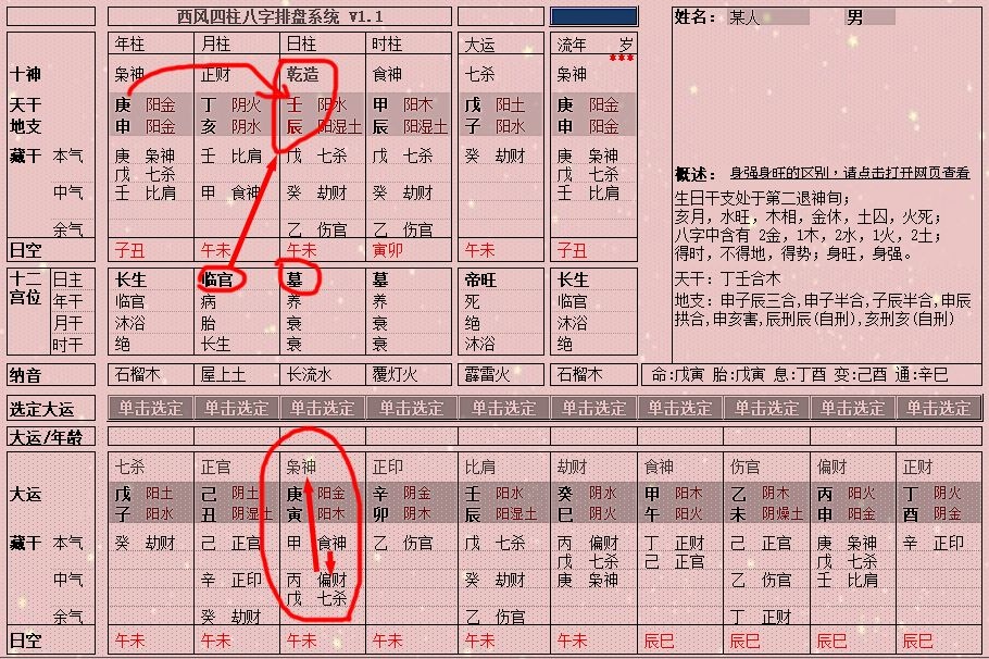 在庚寅大运上,虽然枭神透干,但是被大运地支食神生旺的偏财直接克制