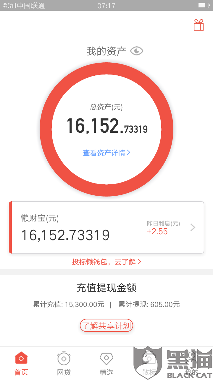 黑猫投诉我要投诉懒财金服退我钱