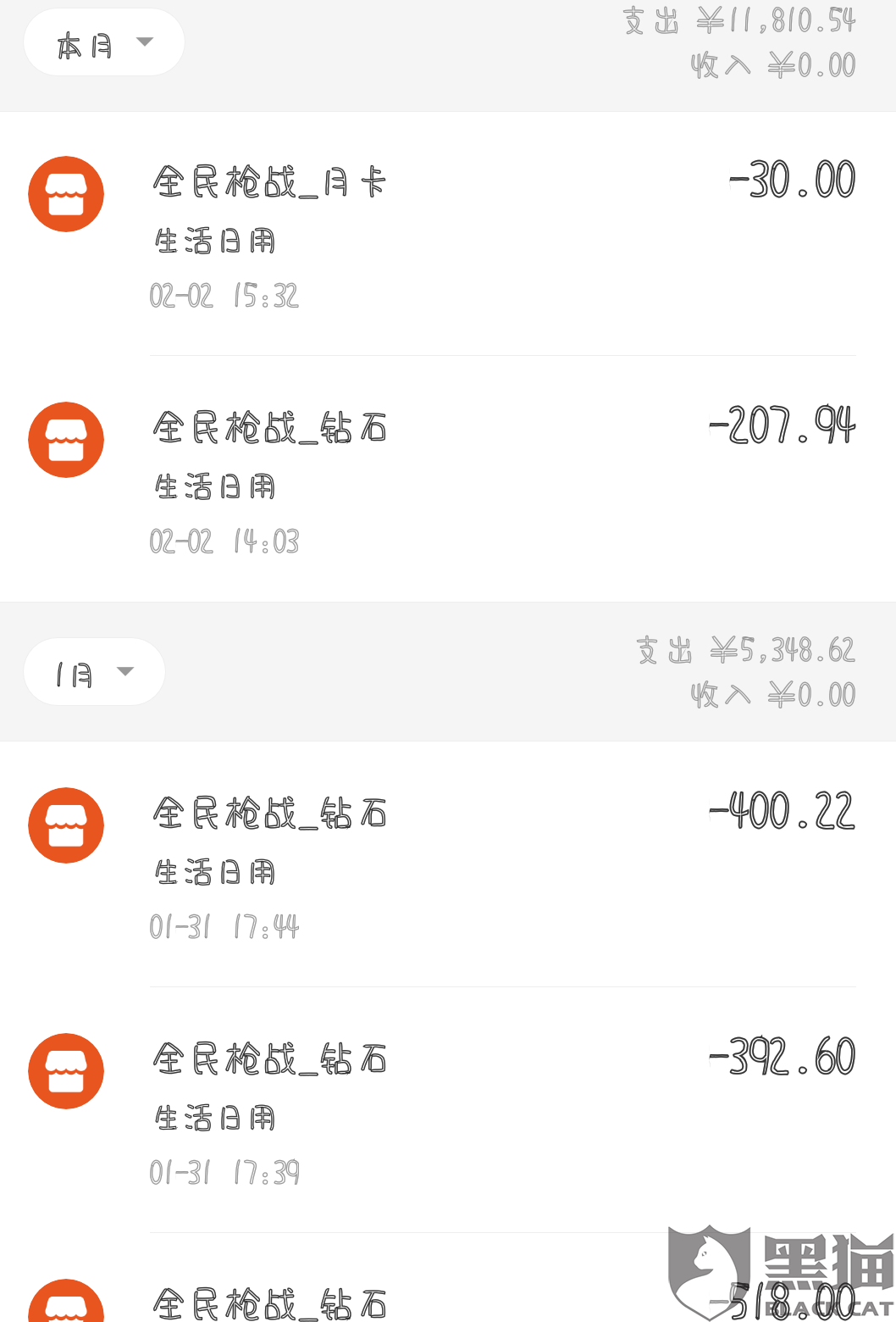 黑猫投诉:儿子不小心充了17273.16|全民枪战官博_新浪新闻