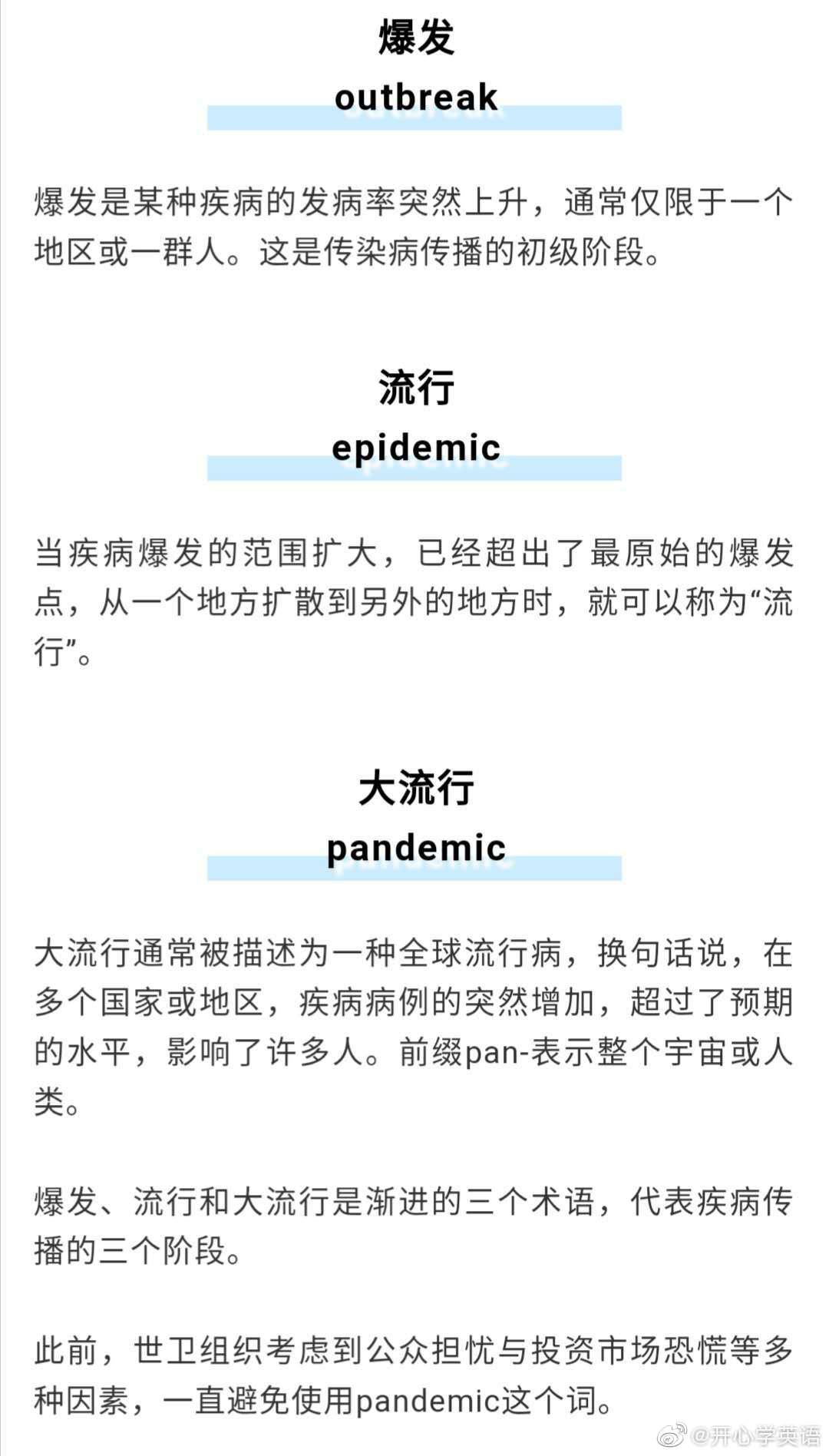 流行病传播的三个阶段:outbreak, epidemic, pandemic|新冠肺炎_新浪新闻
