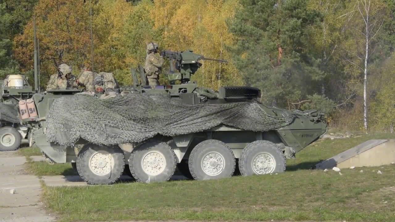 美国陆军第二骑兵团(2cr)斯特瑞克步兵战车在德国第七陆军训练司令