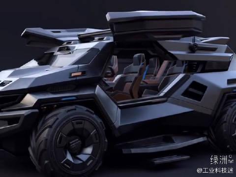 装甲越野车概念设计,由钢,钛和碳纤维构成,强大的防弹玻璃