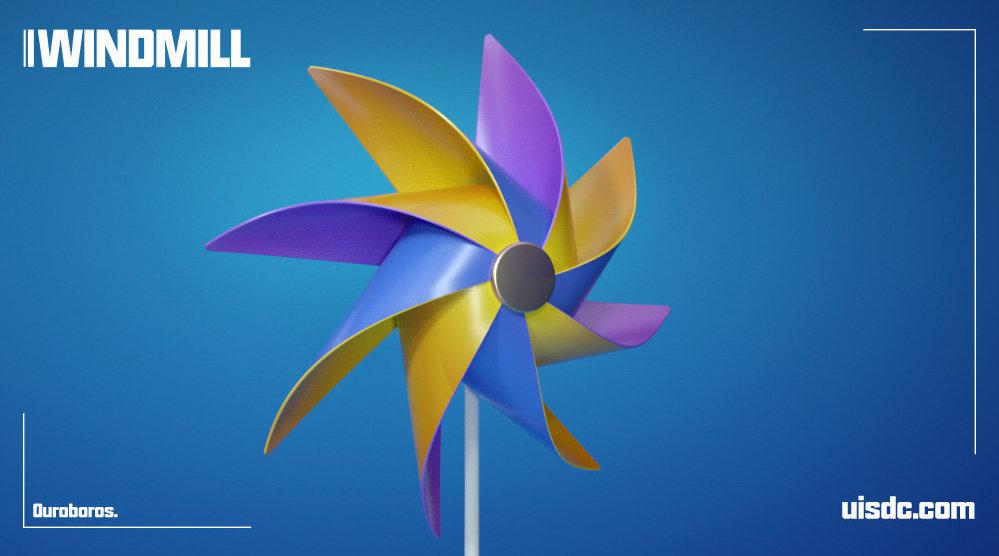 大风车呀吱悠悠滴转~来学会用c4d制作一个动态风车吧