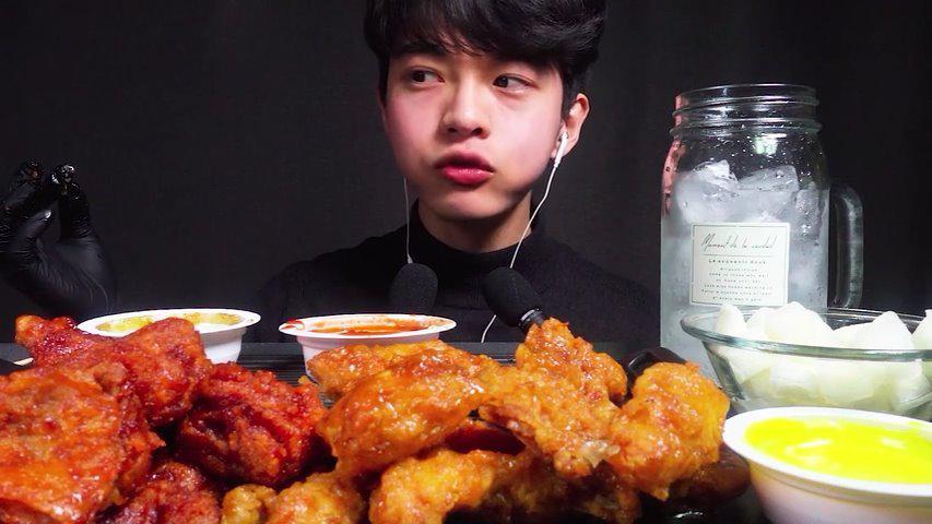 chan sori小哥 蜂蜜巢芝士球 蜂蜜辣酱鸡肉