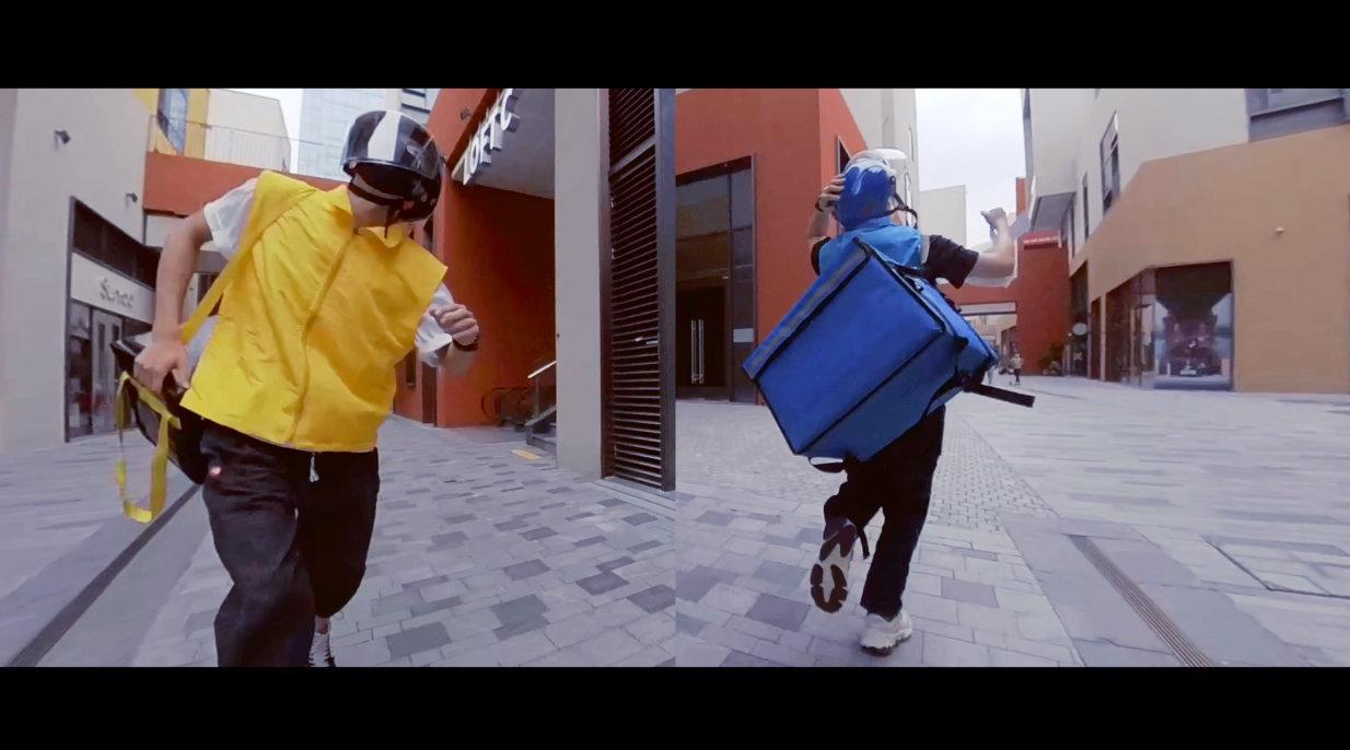 外卖小哥追逐大戏75真电影级谁看谁知道怎么拍的