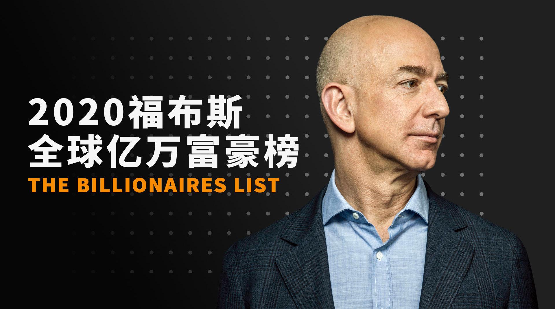 福布斯2020全球富豪榜发布:杰夫· 贝索斯蝉联世界首富