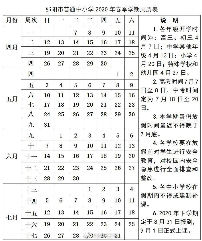 關於調整2020年度春季學期教育教學課時和中考時間的通知