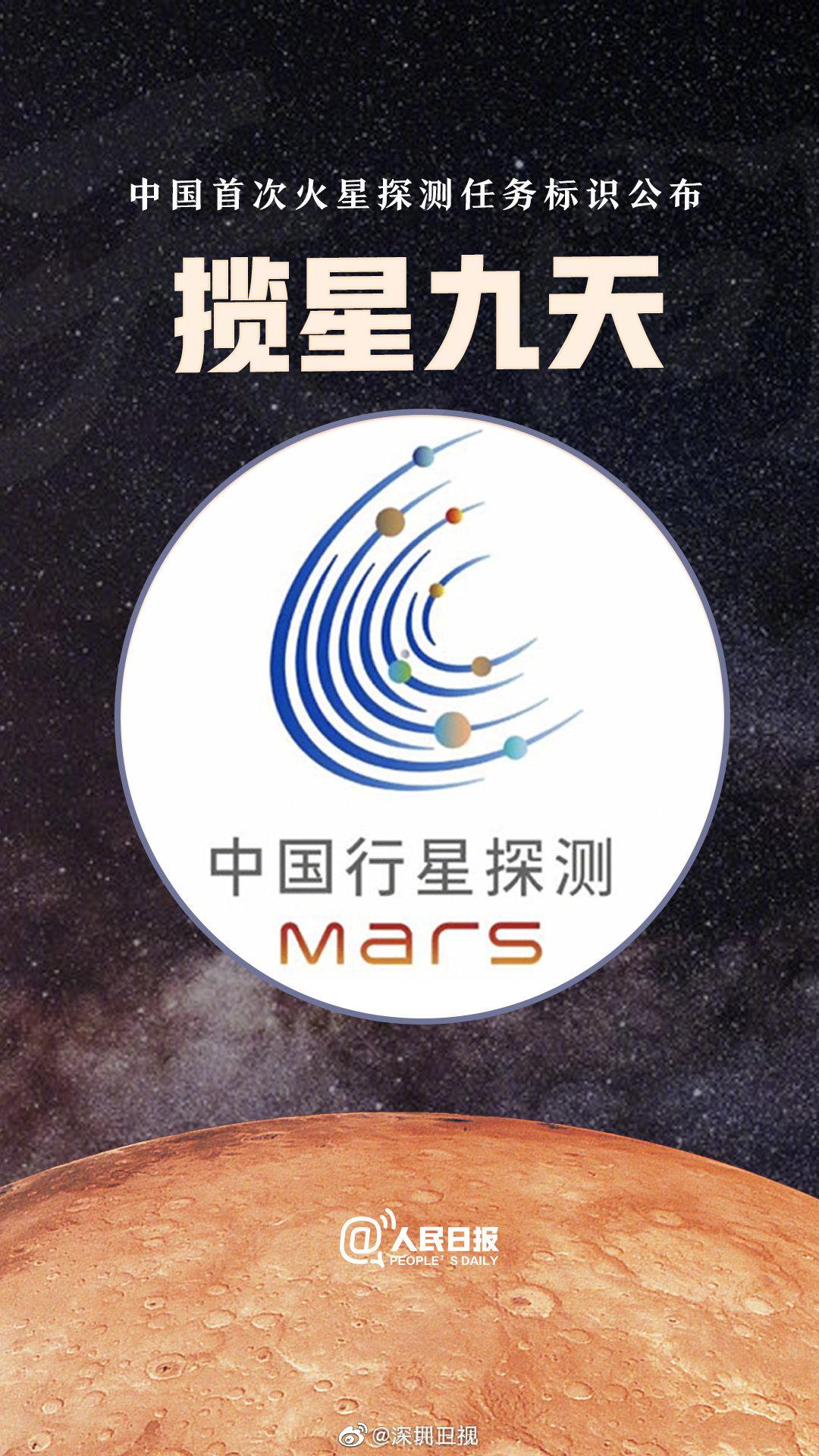我国首次火星探测任务标识发布[威武]