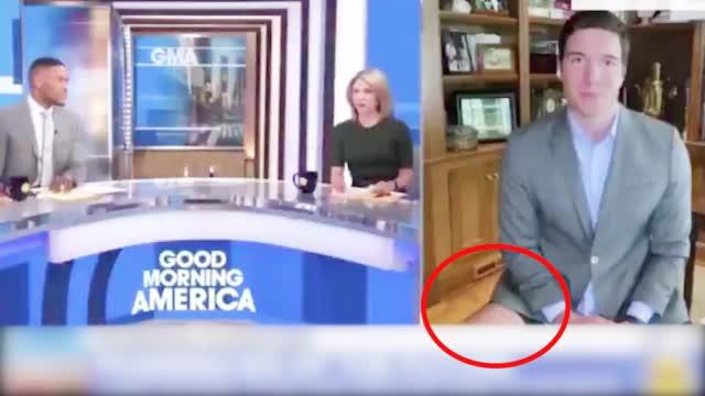 美国记者在家一本正经报新闻被拍到这幕 主持人表情亮了