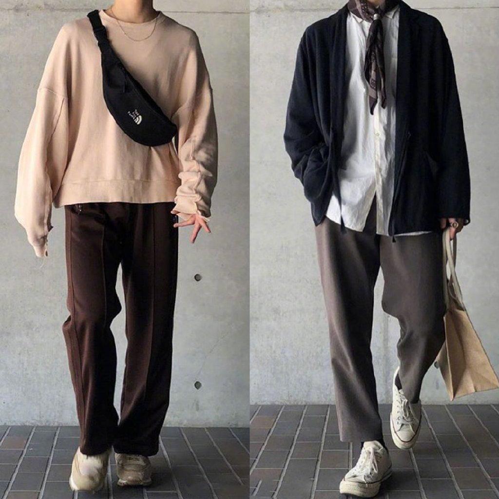 日式宽松休闲风男生穿搭,适合走慵懒风格的男孩子