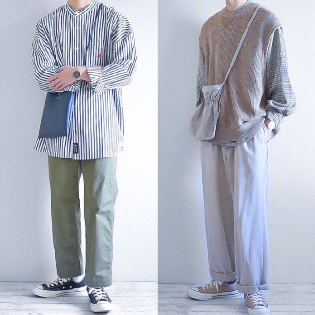 清爽舒适的日式男生穿搭.