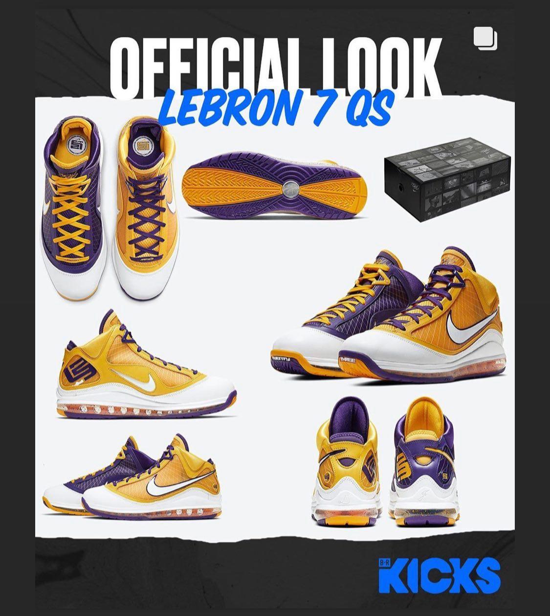 lebron 7 湖人配色即将发售,有,帅!