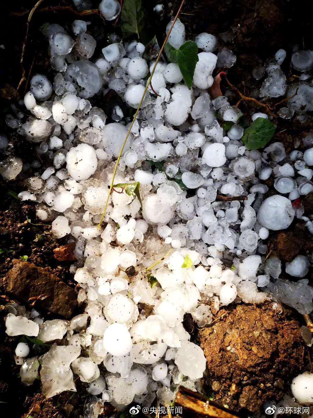 贵州冰雹 最大的直径达70mm