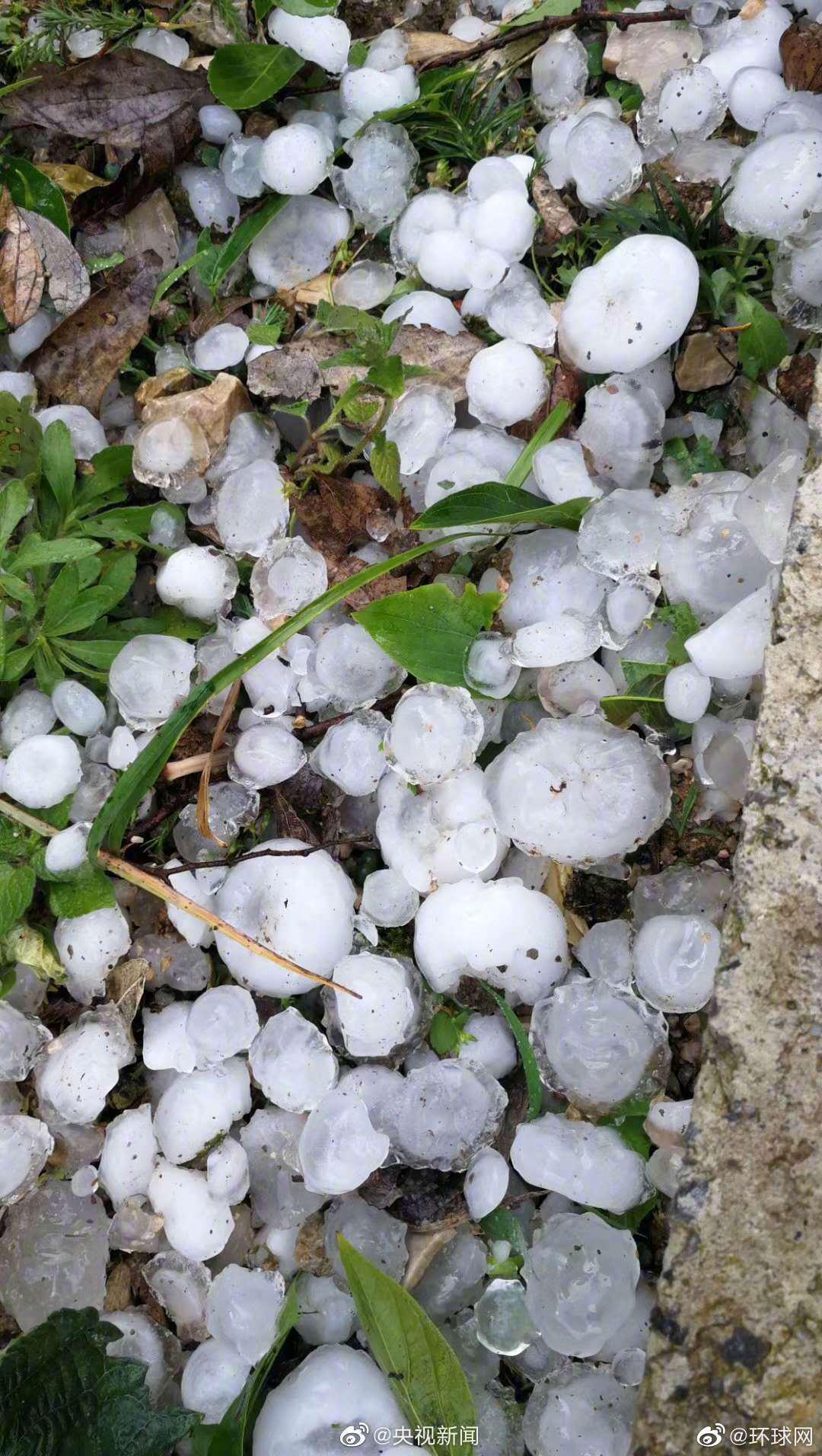 贵州冰雹 最大的直径达70mm