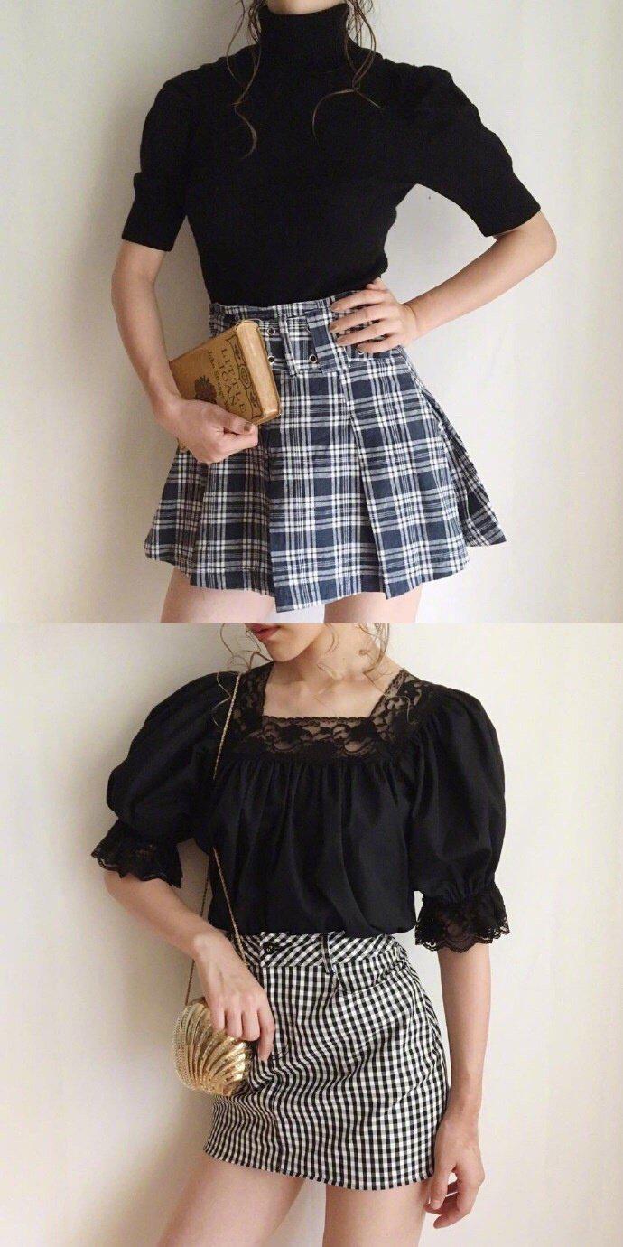 美式复古范儿十足的穿搭,饱含着软软少女感的白色蕾丝花边太甜了