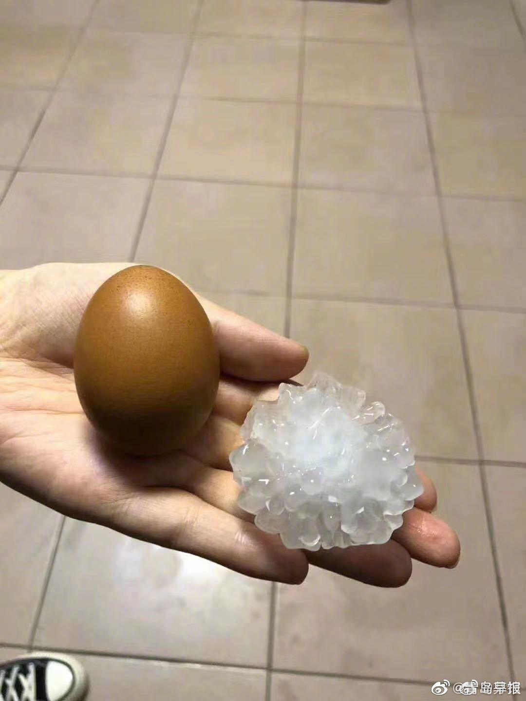 鸡蛋大的冰雹