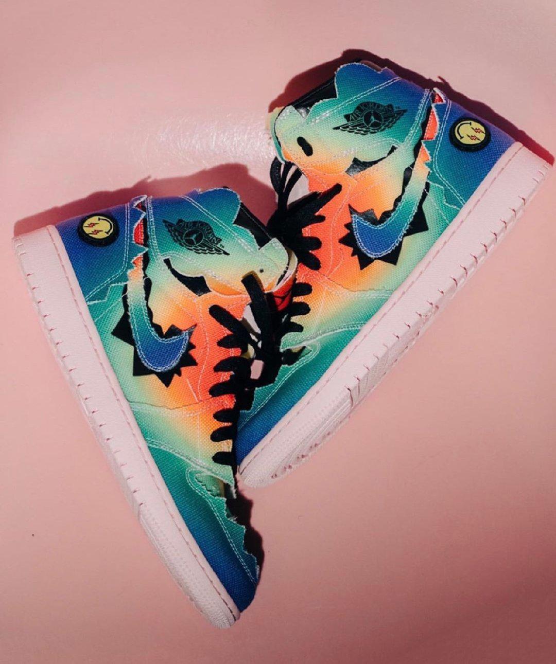 明星亲自爆料!超级碗亮相的「彩虹扎染 aj1」即将发售!