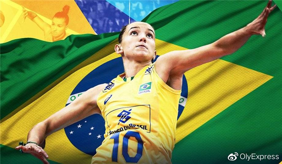 巴西女排主攻加比日前成为土超瓦基弗银行女排俱乐部在线访谈节目的第