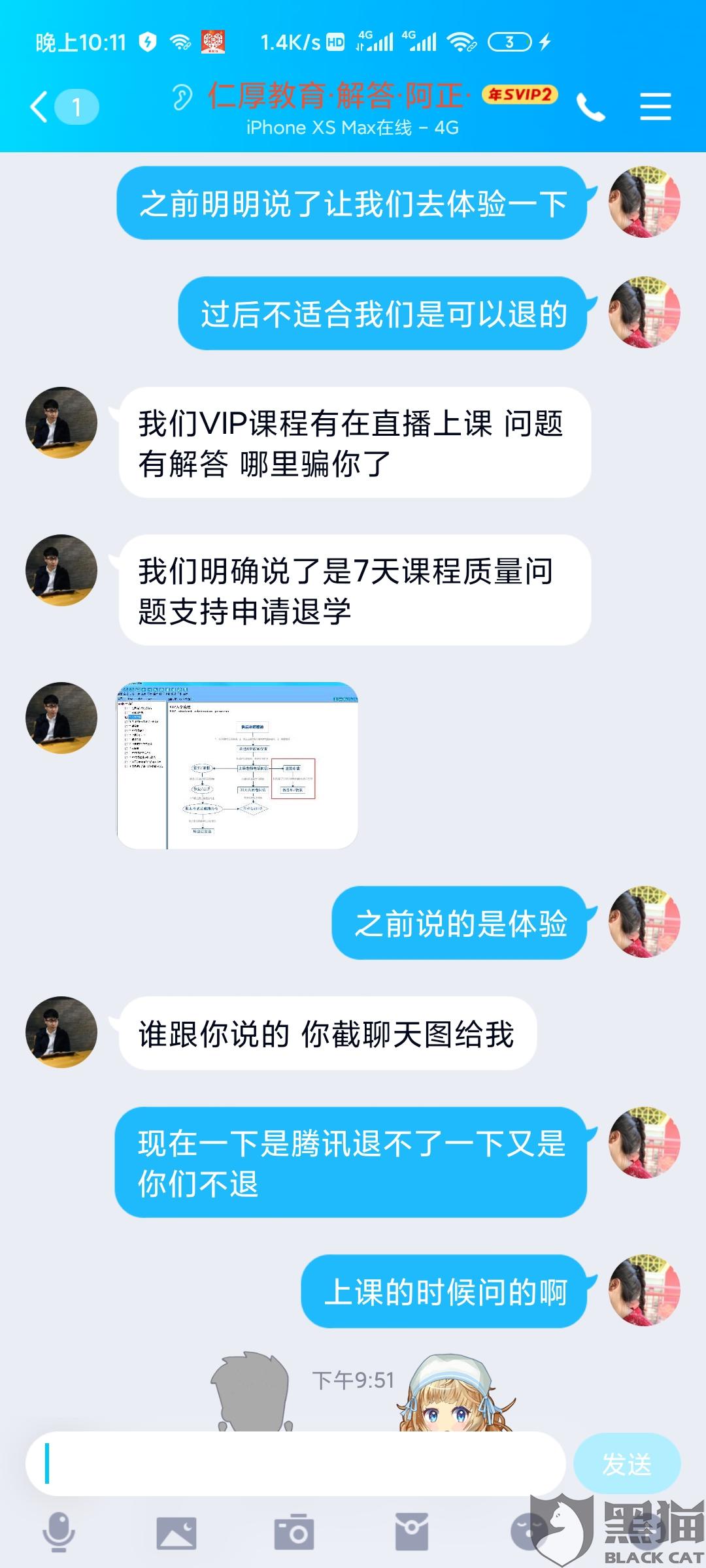 黑貓投訴退課退錢