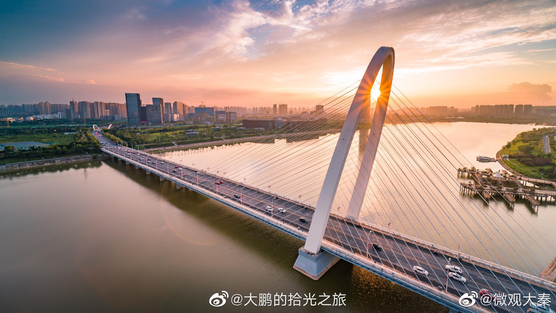 西安浐灞丨含烟惹雾每依依,万绪千条拂落晖