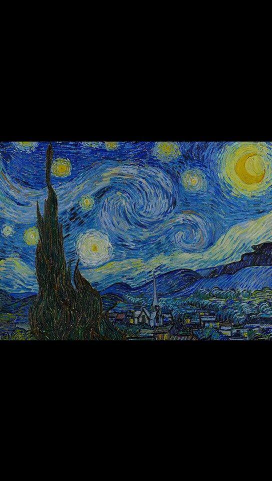动态写实版的梵高名画作《星月夜》