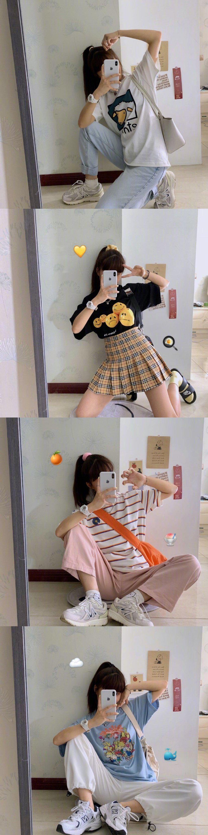 元气满满的学生党夏日穿搭自拍集