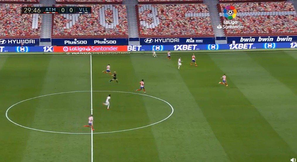 马德里竞技1-0巴拉多利德,床单军团几乎全场压制对手