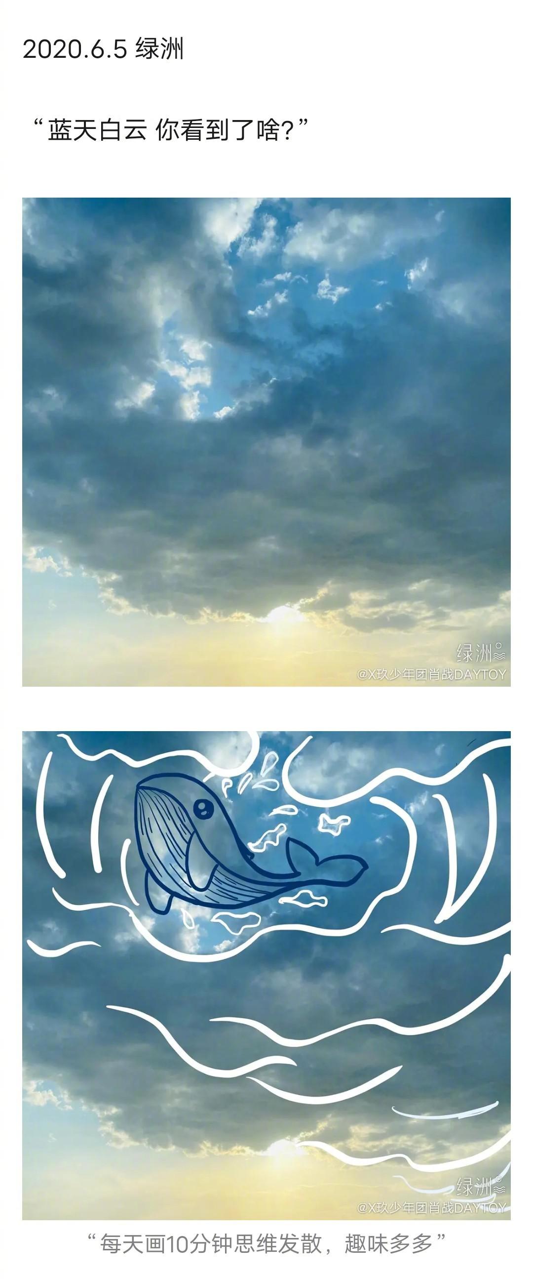 设计师肖战眼中的风景,蓝天白云,花草树木