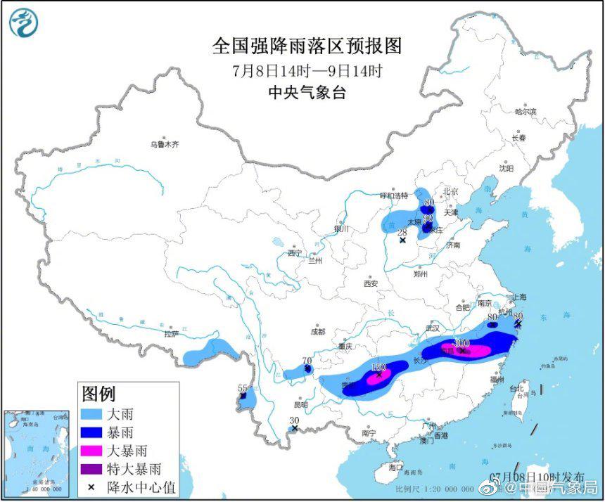 暴雨橙色预警继续!江西北部局地特大暴雨 请考生