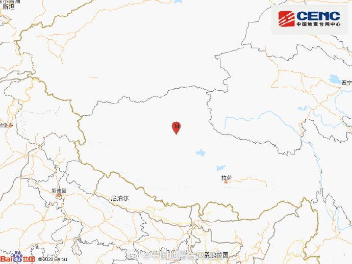 西藏那曲市尼玛县发生4.3级地震，震源深度7千米