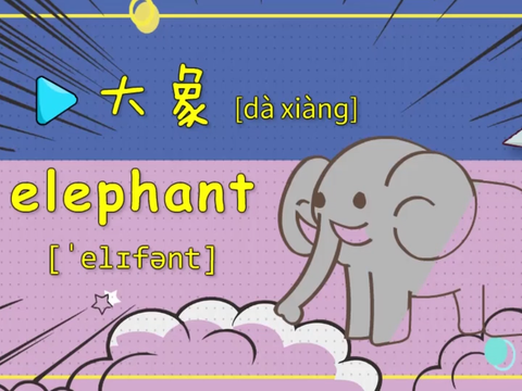 亲子绘画英语:动物园里的大象,你知道英语怎么读?